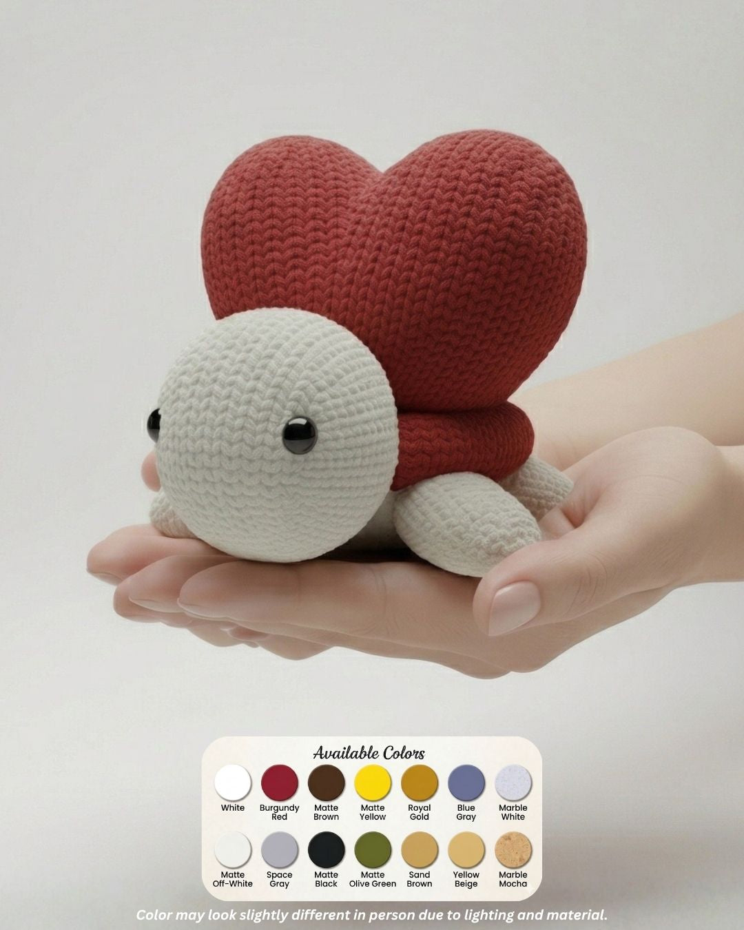 Knitted Heart Turtle