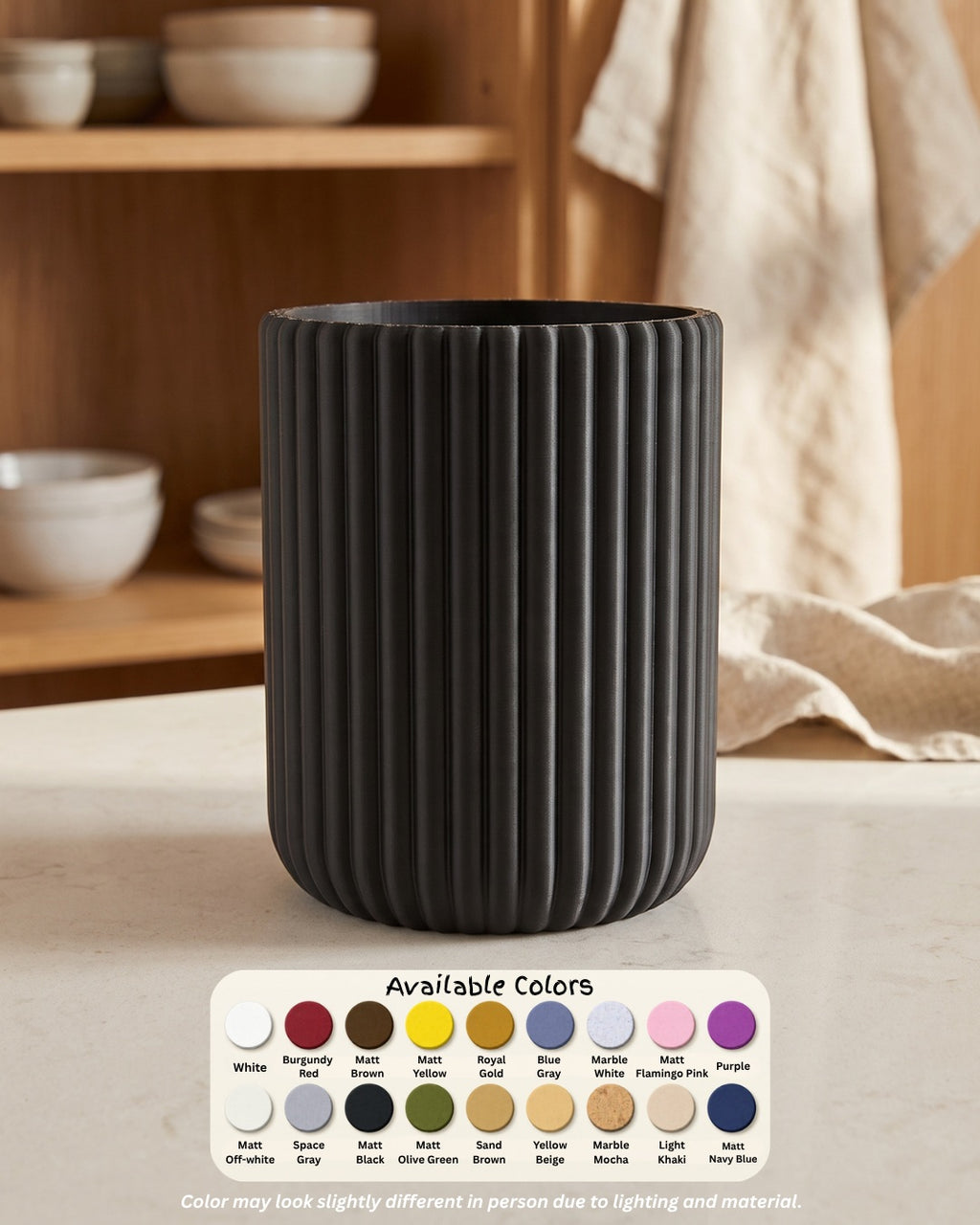 Ribbed Utensil Holder Koshindo Art