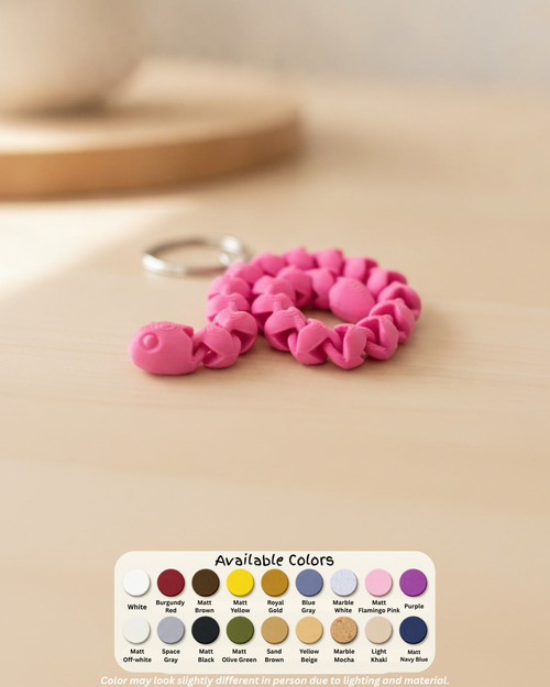 Cute Snake Keychain with available colors palette