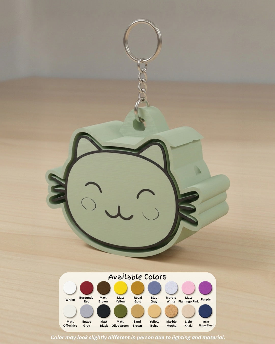 Cat Clicker Keychain colour options