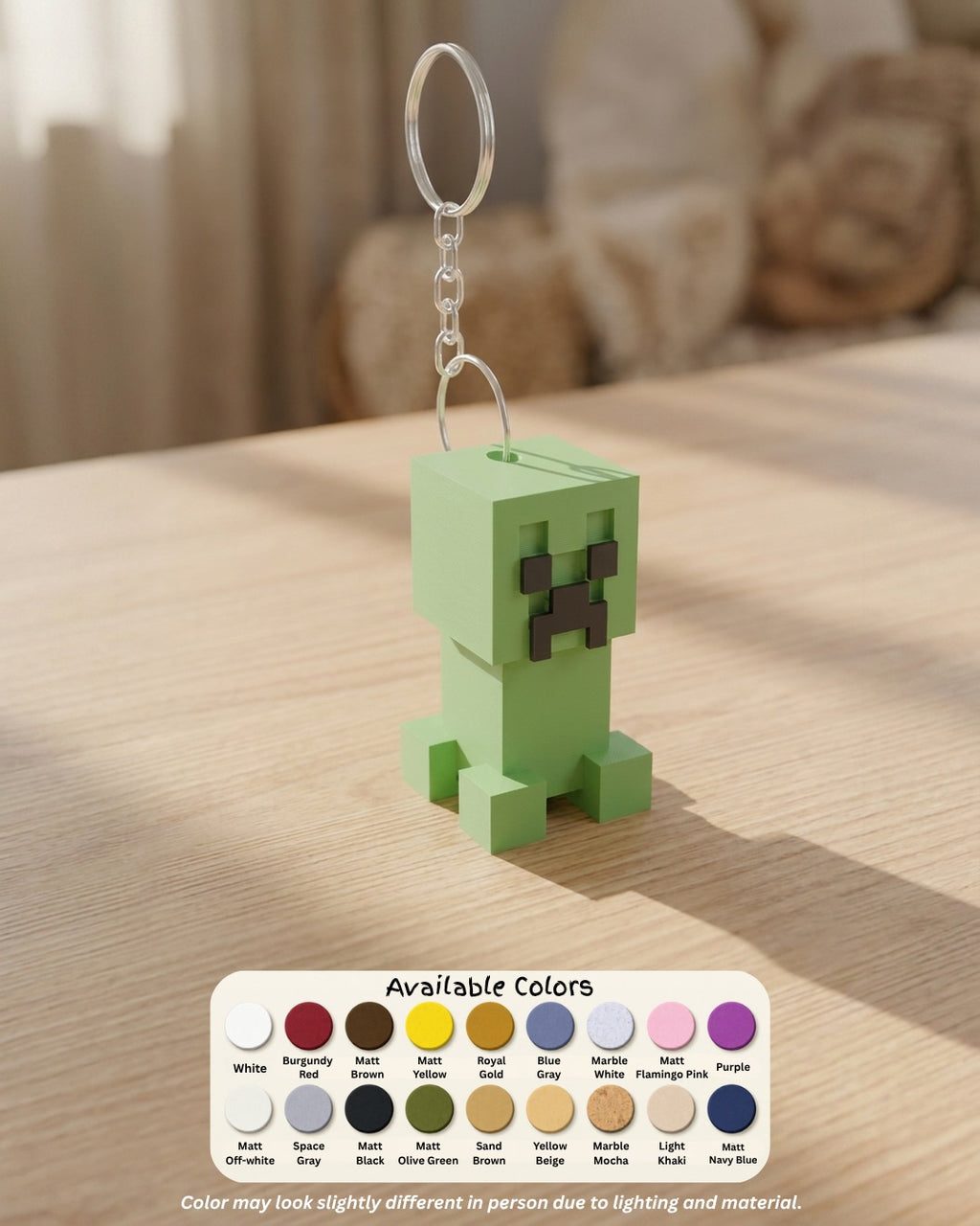 Creeper Clicker Keychain colour options