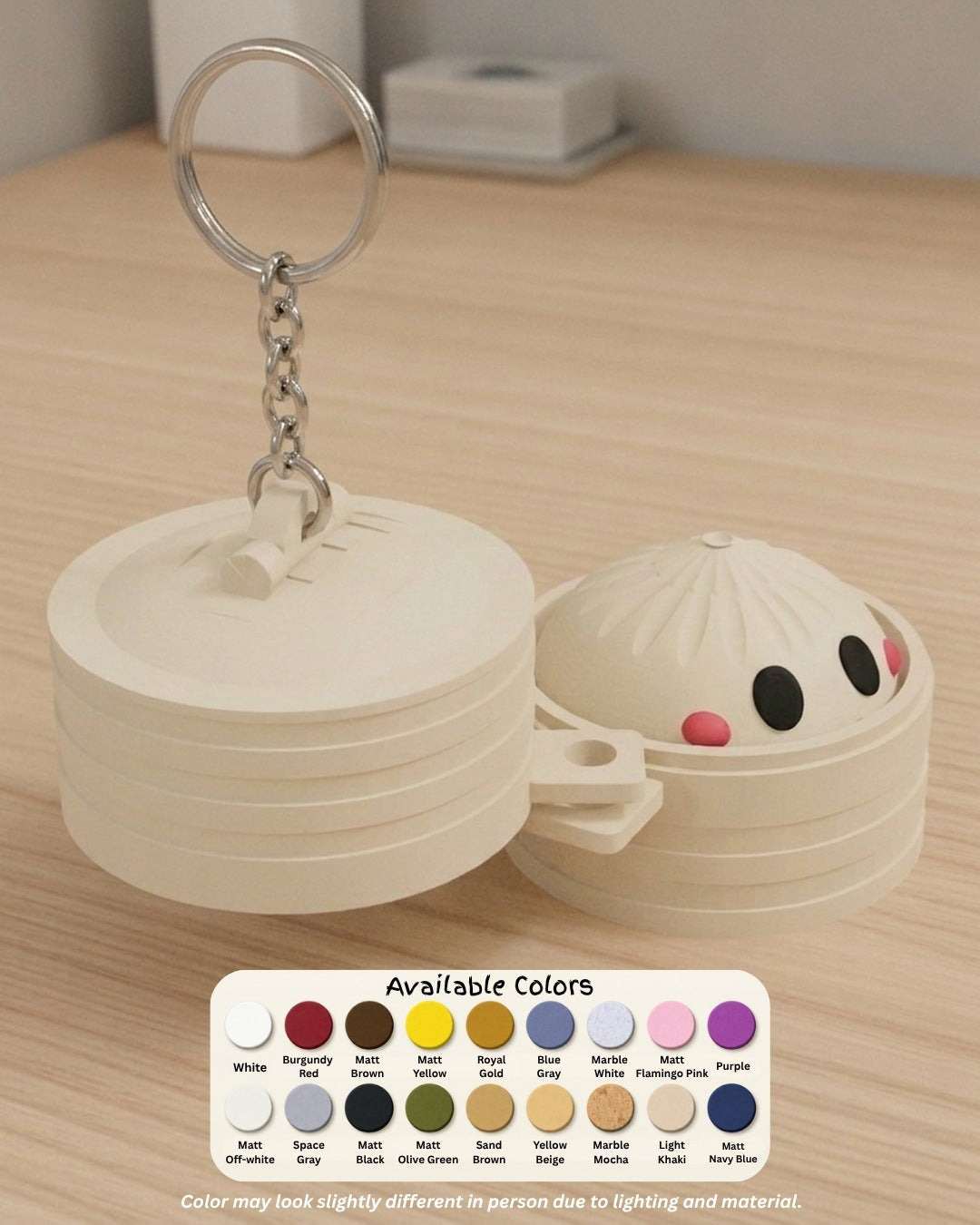 Dumpling Clicker Keychain colour options