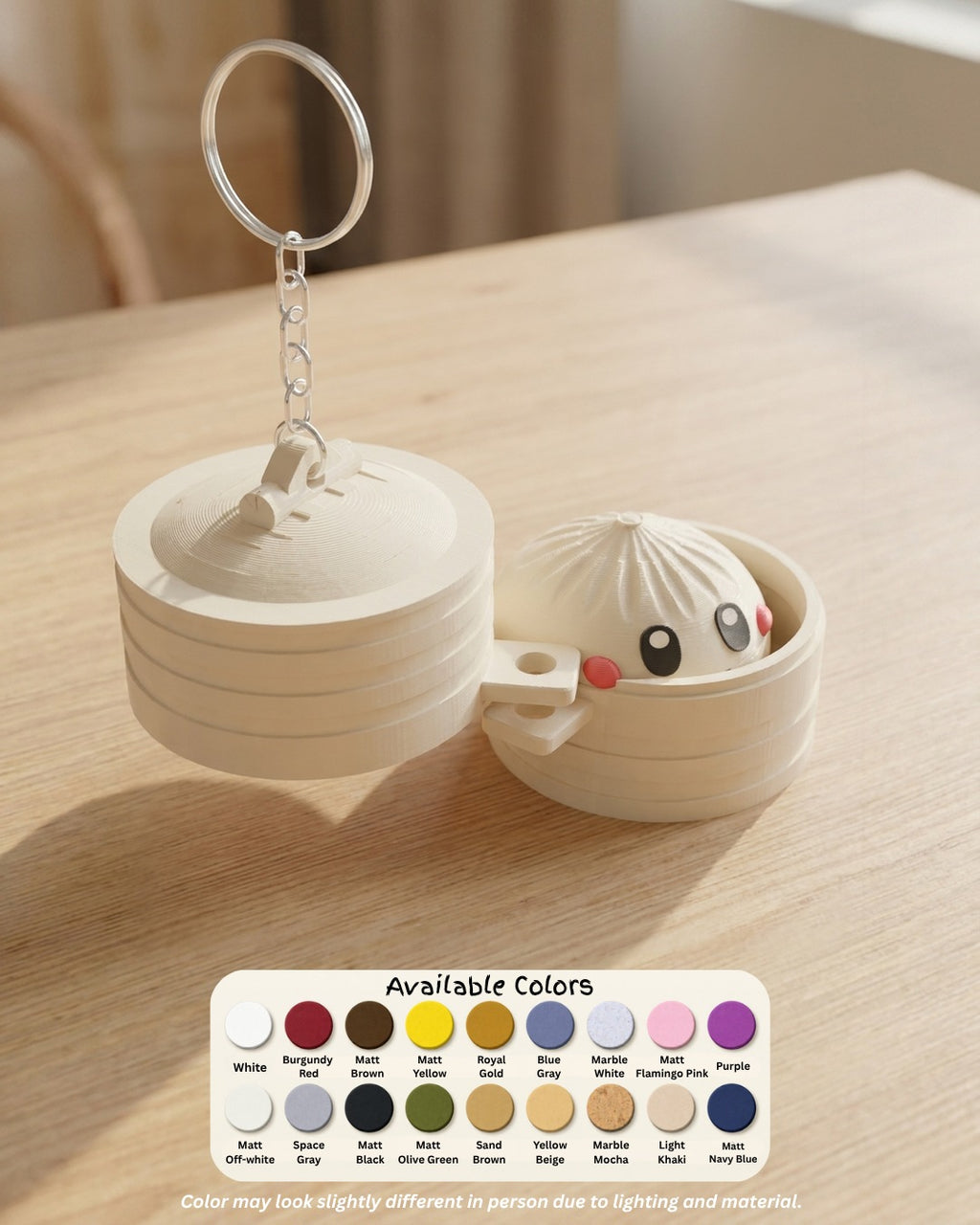 Dumpling Clicker Keychain colour options