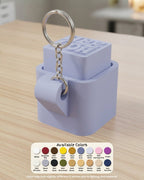 Cube Keycap Clicker Keychain colour options
