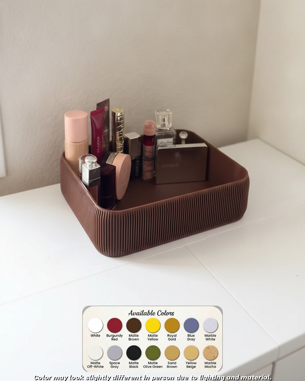 Ribbed Organizer Tray available colors