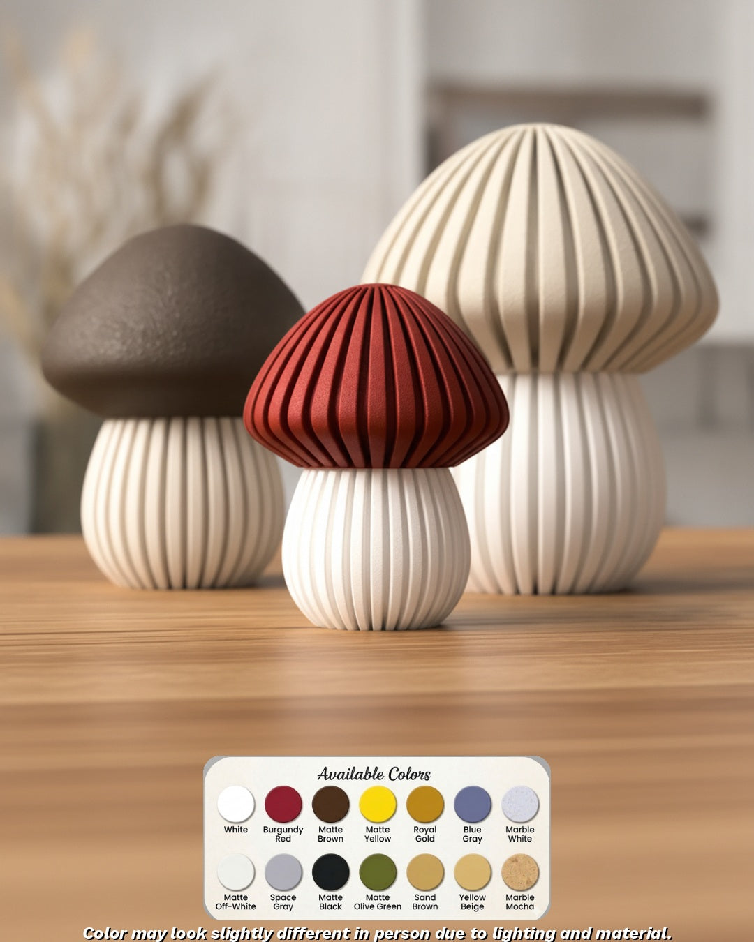 Mushroom Tealight Holder available colors