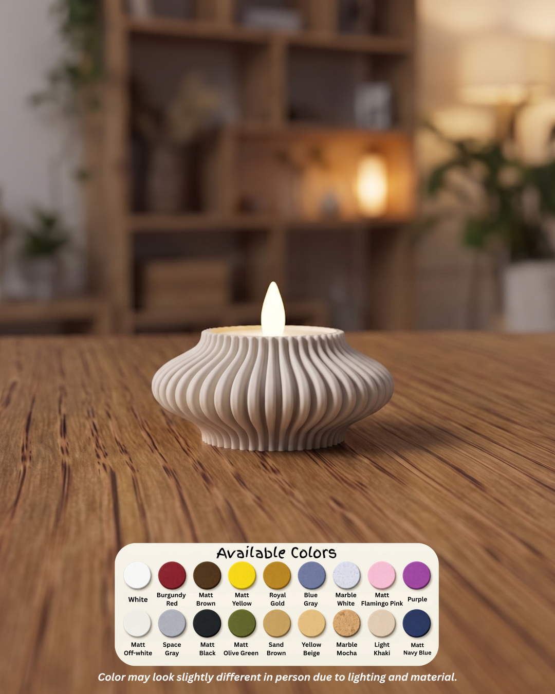 Tealight Candle Holder available colors palette